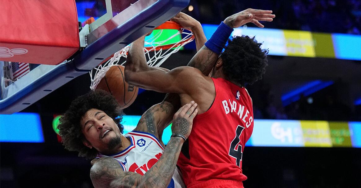 包含猛龙不敌76人，恩比德三双砍下51分的词条